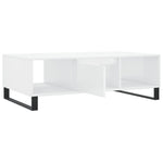 ZNTS Coffee Table High Gloss White 104x60x35 cm Engineered Wood 827094