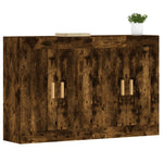 ZNTS Wall Mounted Cabinets 2 pcs Smoked Oak Engineered Wood 3197982