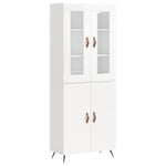 ZNTS Highboard High Gloss White 69.5x34x180 cm Engineered Wood 3198187