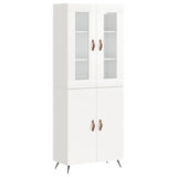 ZNTS Highboard High Gloss White 69.5x34x180 cm Engineered Wood 3198187