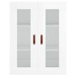 ZNTS Highboard High Gloss White 69.5x34x180 cm Engineered Wood 3198187