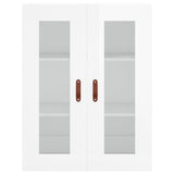 ZNTS Highboard High Gloss White 69.5x34x180 cm Engineered Wood 3198187