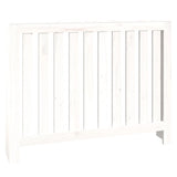 ZNTS Radiator Cover White 108.5x19x84 cm Solid Wood Pine 822572