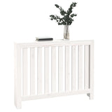 ZNTS Radiator Cover White 108.5x19x84 cm Solid Wood Pine 822572