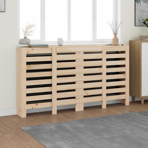 ZNTS Radiator Cover 210x21x85 cm Solid Wood Pine 822611