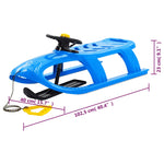 ZNTS Sledge with Wheel Blue 102.5x40x23 cm Polypropylene 93724