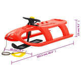 ZNTS Sledge with Wheel Red 102.5x40x23 cm Polypropylene 93725