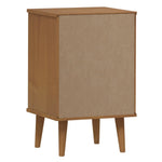 ZNTS Bedside Cabinet MOLDE Brown 40x35x65 cm Solid Wood Pine 350498