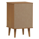 ZNTS Bedside Cabinet MOLDE Brown 40x35x65 cm Solid Wood Pine 350498