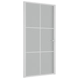 ZNTS Interior Door 102.5x201.5 cm White Matt Glass and Aluminium 350583
