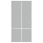 ZNTS Interior Door 102.5x201.5 cm White Matt Glass and Aluminium 350583