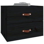 ZNTS Wall-mounted Bedside Cabinet Black 50x36x40 cm 820984