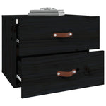 ZNTS Wall-mounted Bedside Cabinet Black 50x36x40 cm 820984