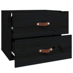ZNTS Wall-mounted Bedside Cabinet Black 50x36x40 cm 820984