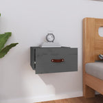 ZNTS Wall-mounted Bedside Cabinet Grey 40x29.5x22 cm 820990
