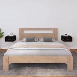 ZNTS Wall-mounted Bedside Cabinets 2 pcs Black 40x29.5x22 cm 820995