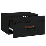 ZNTS Wall-mounted Bedside Cabinets 2 pcs Black 40x29.5x22 cm 820995