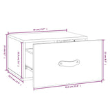 ZNTS Wall-mounted Bedside Cabinets 2 pcs Black 40x29.5x22 cm 820995