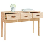 ZNTS Console Table 114x40x75 cm Solid Wood Pine 821754