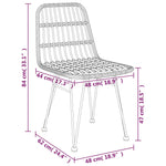 ZNTS Garden Chairs 2 pcs 48x62x84 cm PE Rattan 319428