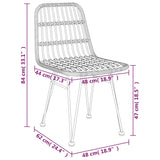 ZNTS Garden Chairs 2 pcs 48x62x84 cm PE Rattan 319428