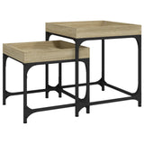ZNTS Side Tables 2 pcs Sonoma Oak Engineered Wood 823283