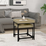 ZNTS Side Tables 2 pcs Sonoma Oak Engineered Wood 823283