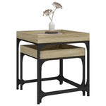 ZNTS Side Tables 2 pcs Sonoma Oak Engineered Wood 823283