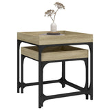 ZNTS Side Tables 2 pcs Sonoma Oak Engineered Wood 823283
