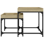 ZNTS Side Tables 2 pcs Sonoma Oak Engineered Wood 823283