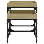ZNTS Side Tables 2 pcs Sonoma Oak Engineered Wood 823283