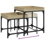 ZNTS Side Tables 2 pcs Sonoma Oak Engineered Wood 823283