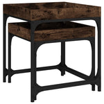ZNTS Side Tables 2 pcs Smoked Oak Engineered Wood 823284