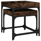 ZNTS Side Tables 2 pcs Smoked Oak Engineered Wood 823284
