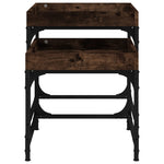ZNTS Side Tables 2 pcs Smoked Oak Engineered Wood 823284