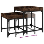 ZNTS Side Tables 2 pcs Smoked Oak Engineered Wood 823284