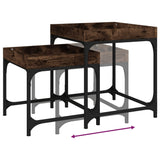 ZNTS Side Tables 2 pcs Smoked Oak Engineered Wood 823284
