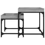 ZNTS Side Tables 2 pcs Grey Sonoma Engineered Wood 823285