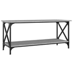 ZNTS Coffee Table Grey Sonoma 100x45x45 cm Engineered Wood and Iron 823315
