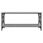 ZNTS Coffee Table Grey Sonoma 100x45x45 cm Engineered Wood and Iron 823315