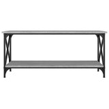 ZNTS Coffee Table Grey Sonoma 100x45x45 cm Engineered Wood and Iron 823315