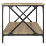 ZNTS Coffee Table Sonoma Oak 80x50x45 cm Engineered Wood and Iron 823318