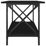 ZNTS Coffee Table Black 80x45x45 cm Engineered Wood and Iron 823322