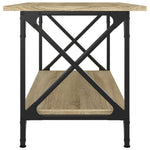 ZNTS Coffee Table Sonoma Oak 80x45x45 cm Engineered Wood and Iron 823323