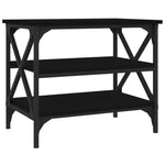 ZNTS Side Table Black 55x38x45 cm Engineered Wood 823332