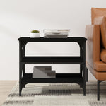 ZNTS Side Table Black 55x38x45 cm Engineered Wood 823332