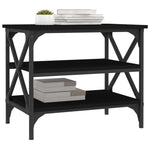 ZNTS Side Table Black 55x38x45 cm Engineered Wood 823332