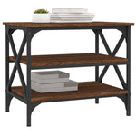 ZNTS Side Table Brown Oak 55x38x45 cm Engineered Wood 823336