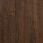 ZNTS Side Table Brown Oak 55x38x45 cm Engineered Wood 823336