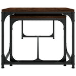 ZNTS Coffee Tables 2 pcs Brown Oak Engineered Wood 823341